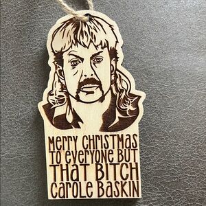 Funny Wooden Christmas Ornament